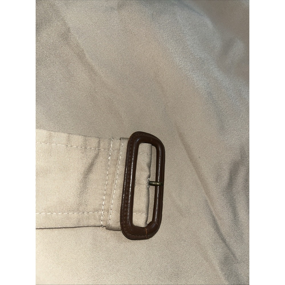 Vintage Ralph Lauren Trench Coat Park Men's Large Beige Belted Pockets HK - Picture 10 of 12